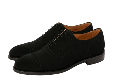 Berwick Semi Brogue HO283 Suede "Black" 5457SBDABK Slim