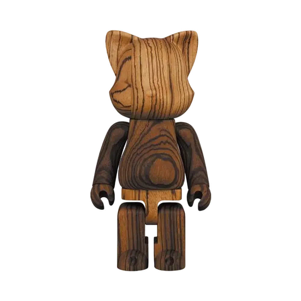 Bearbrick KARIMOKU Zebra wood 400%