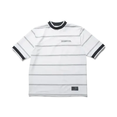 F.C.Real Bristol Border Short Sleeve Baggy Top "White"