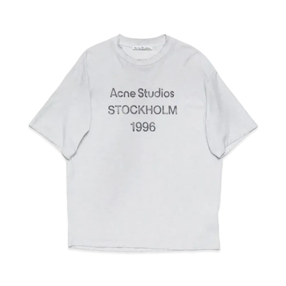 Acne Studios Logo T-Shirt - Relaxed Fit "Pale Grey Melange"