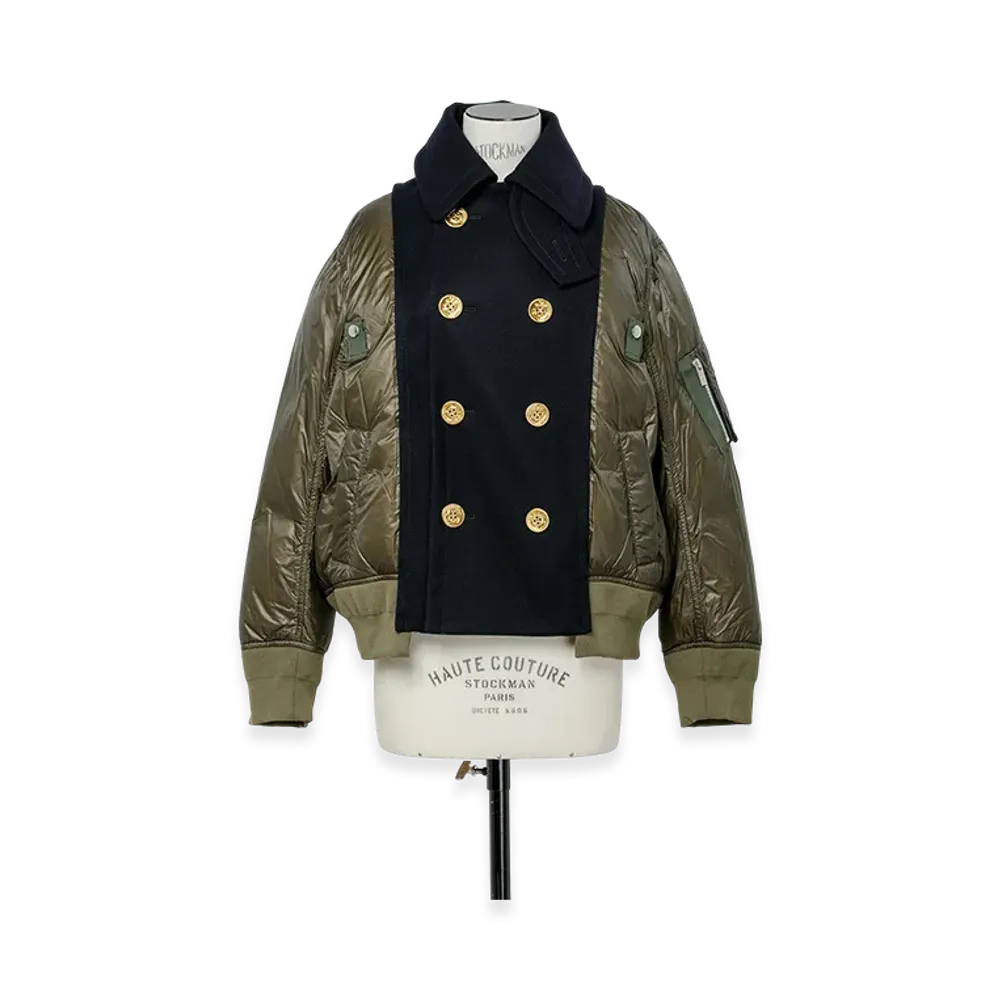 sacai Puffer Blouson "Navy/Khaki"