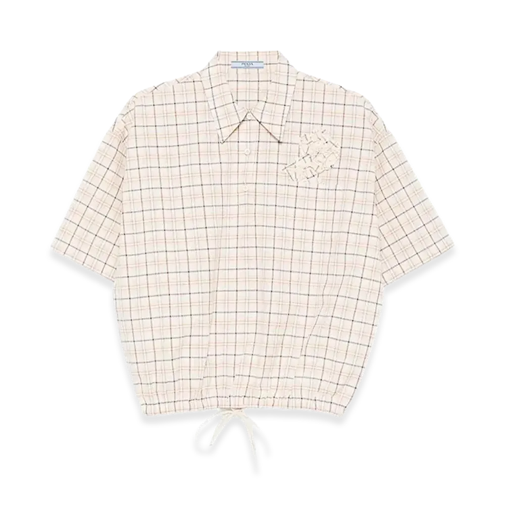 PRADA Wonen's Cropped Shirt "Beige"
