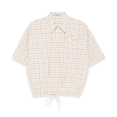 PRADA Wonen's Cropped Shirt "Beige"