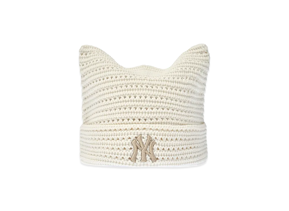 MLB Women's Summer Crochet Meowing Beanie "Cream"
