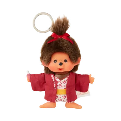 Sekiguchi Onsen Monchhichi Girl Flat Keychain