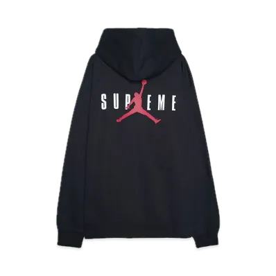 Supreme x Jordan Hooded Sweatshirt "Black"