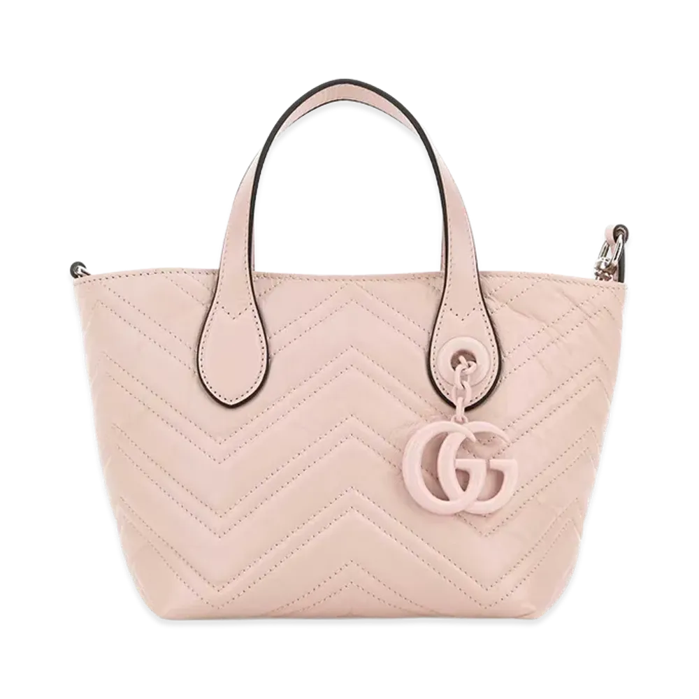 GUCCI Women's Leather Small GG Marmont Handbag "Pink"