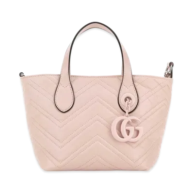 GUCCI Women's Leather Small GG Marmont Handbag "Pink"