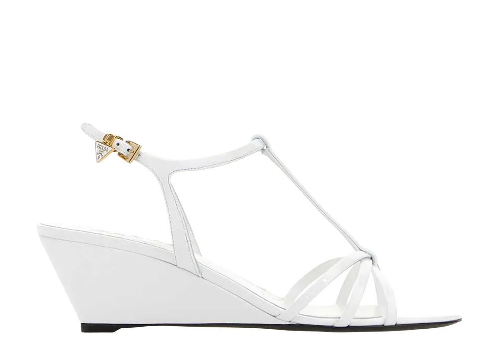 PRADA Women's Leather Sandals "White"