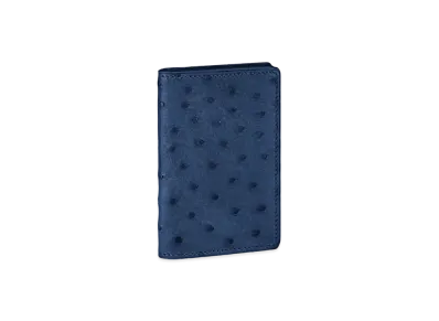 Louis Vuitton Pocket Organizer Ostrich "Navy"