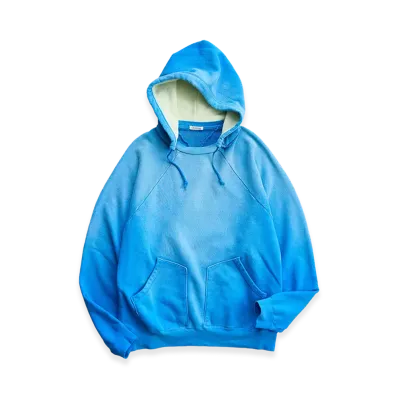 NICENESS Del Distressed Sweat Hoodie "Blue"