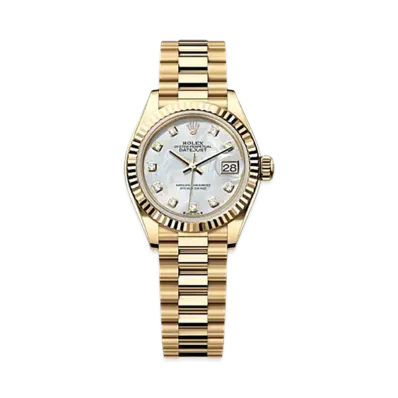 ROLEX Lady-Datejust 28mm Yellow Gold 279178 "White Mother-of-Pearl"