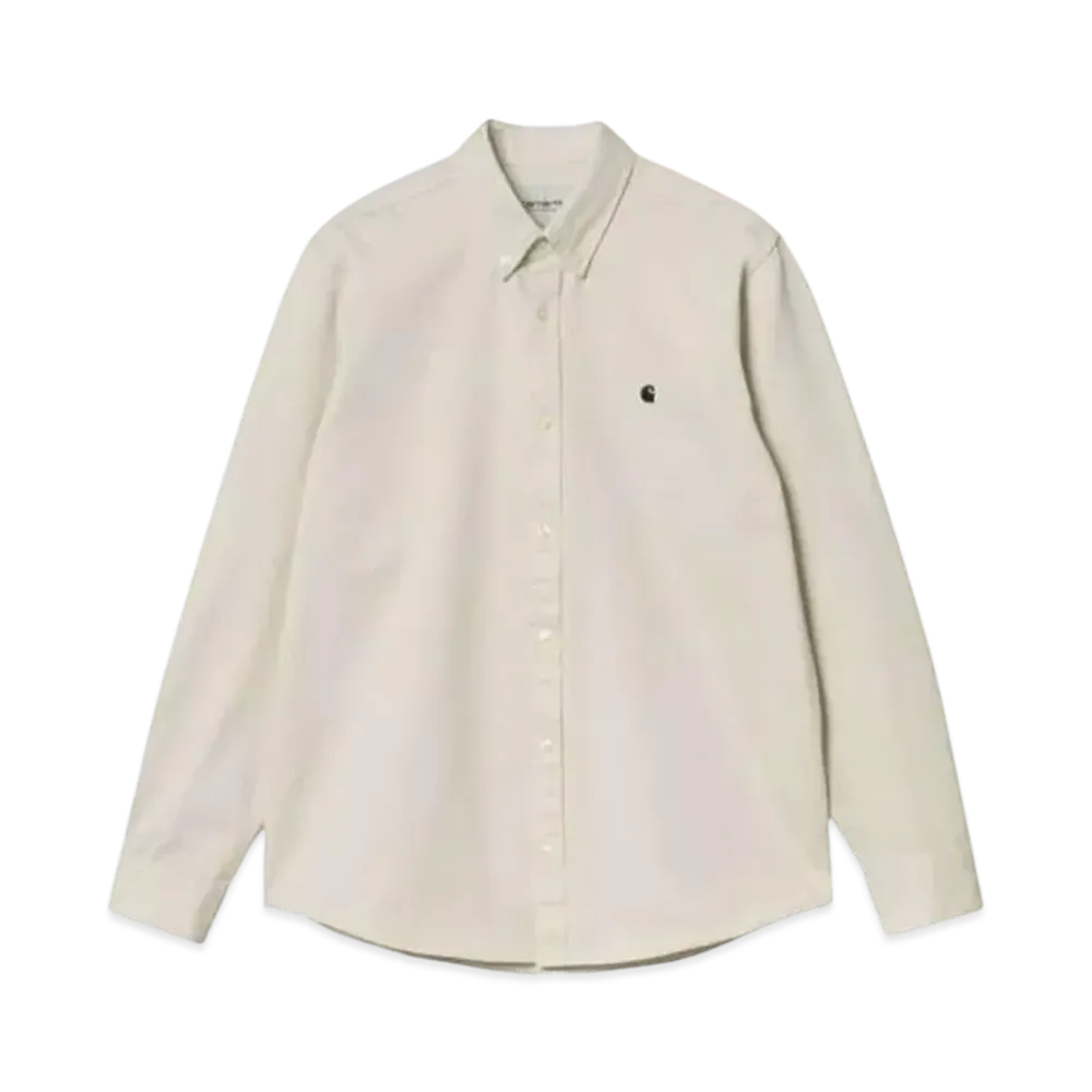 Carhartt WIP Long Sleeve Madison Shirt "Moonbeam/Black"