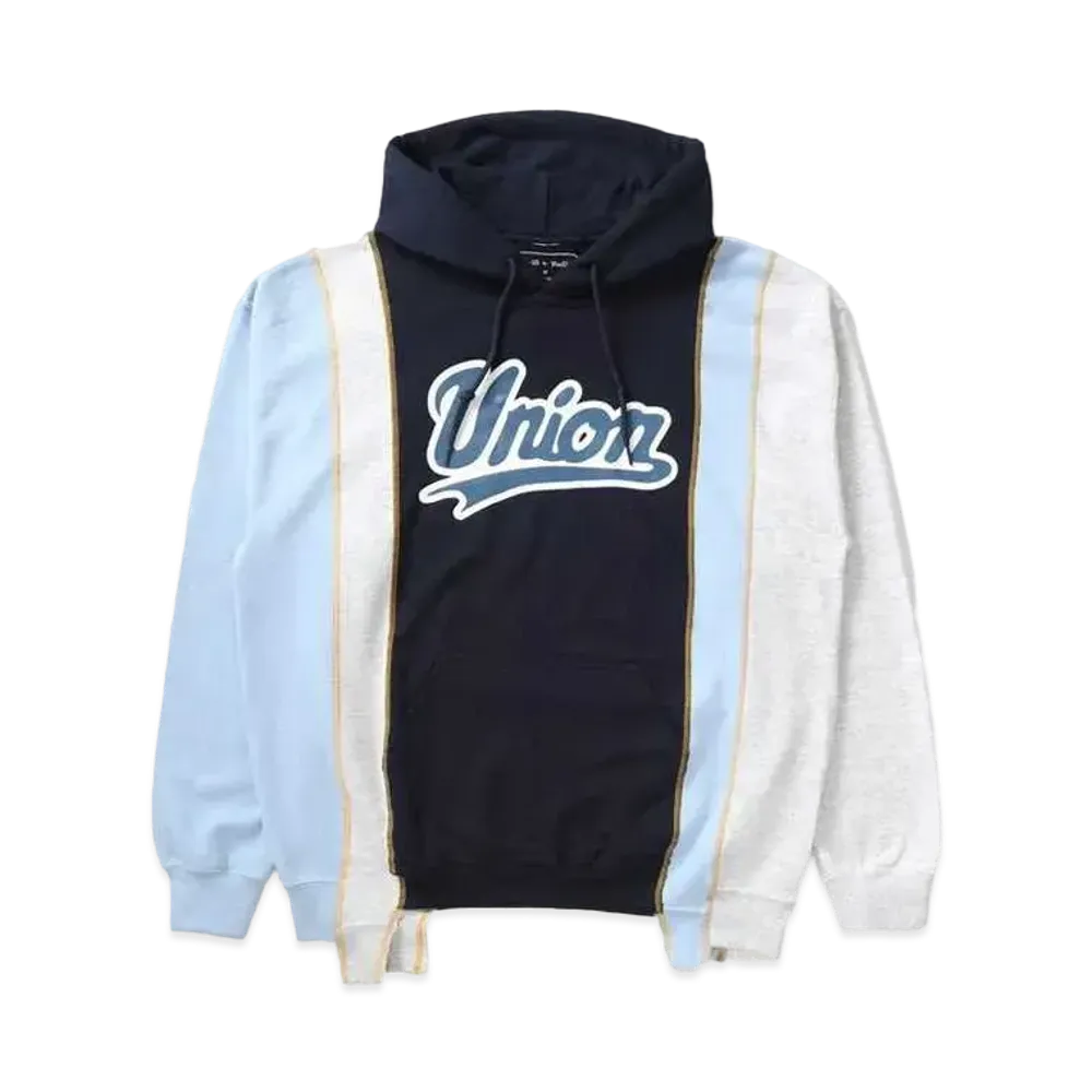 UNION X NEEDLES REBUILD/5 CUT HOODIE "Navy"
