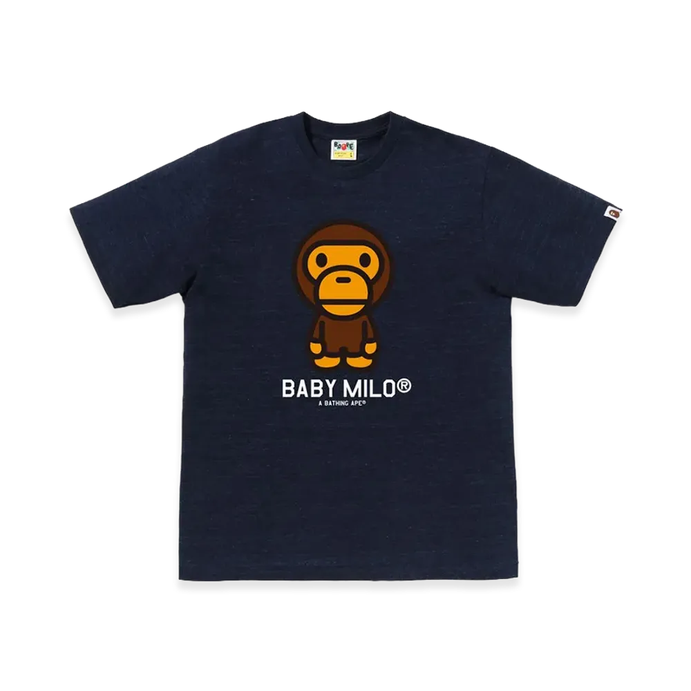 A BATHING APE Baby Milo Tee "Navy"