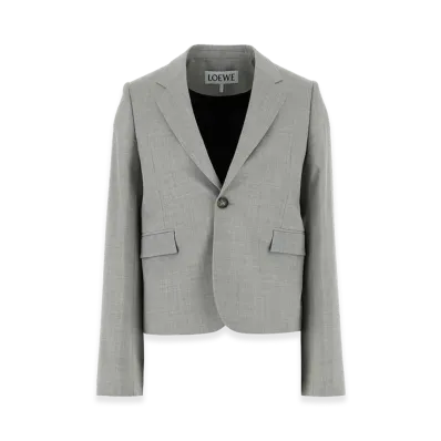 LOEWE Women's Wool Blazer "Grey"