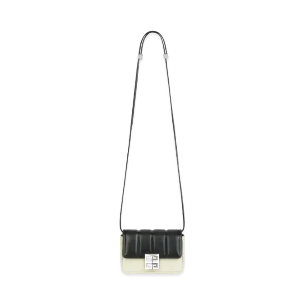 GIVENCHY Small 4G Bag in Padded Leather and Canvas "Beige/Black"