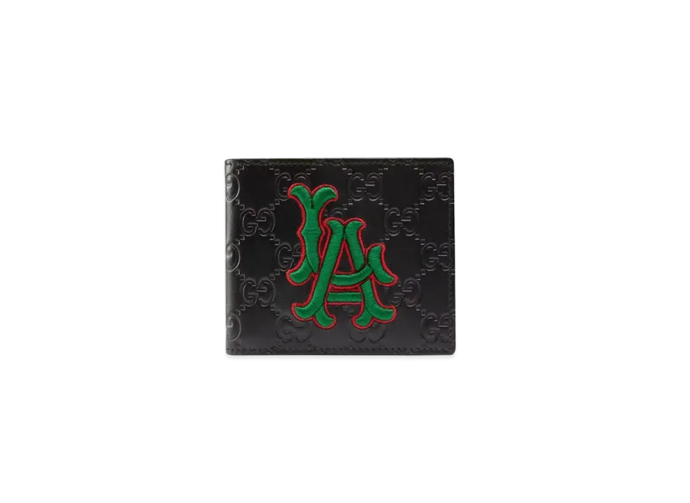 GUCCI x MLB Los Angeles Dodgers Bi-Fold Wallet GG Signature "Black"