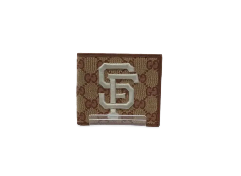 GUCCI x MLB San Francisco Giants Bi-Fold Wallet GG Canvas "Pink"