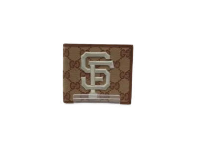 GUCCI x MLB San Francisco Giants Bi-Fold Wallet GG Canvas "Pink"