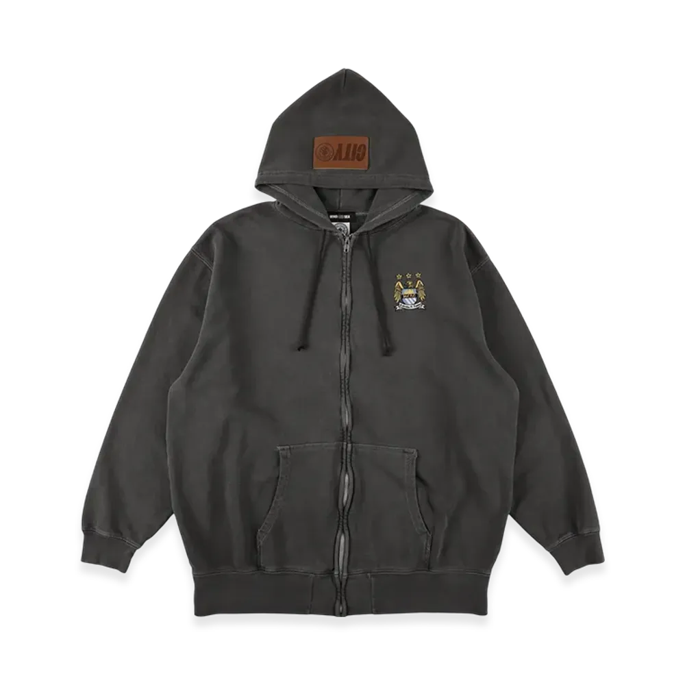 WIND AND SEA Man City Zip Up Sweatshirt "Black"