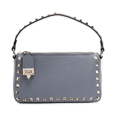 Valentino Women's Rockstud Small Shoulder Bag "Gray"