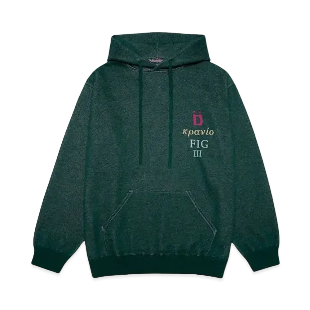 DUSTNATION BONE KNIT HOODIE "GREEN"