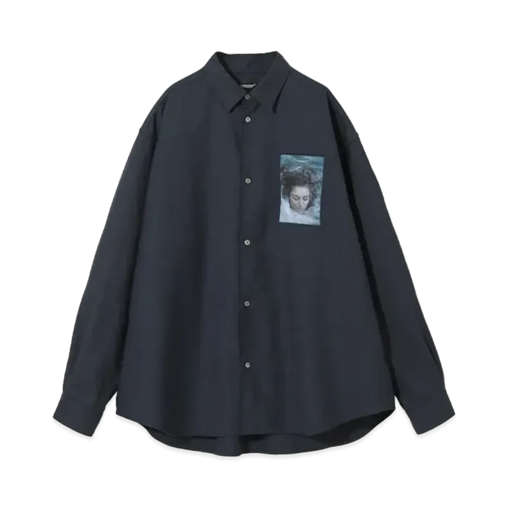 UNDERCOVER Twin Peaks Wool Polyester Shirt "Navy"