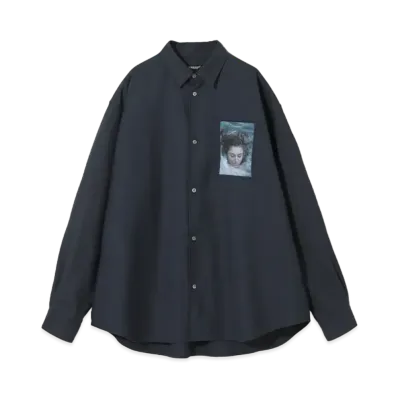 UNDERCOVER Twin Peaks Wool Polyester Shirt "Navy"