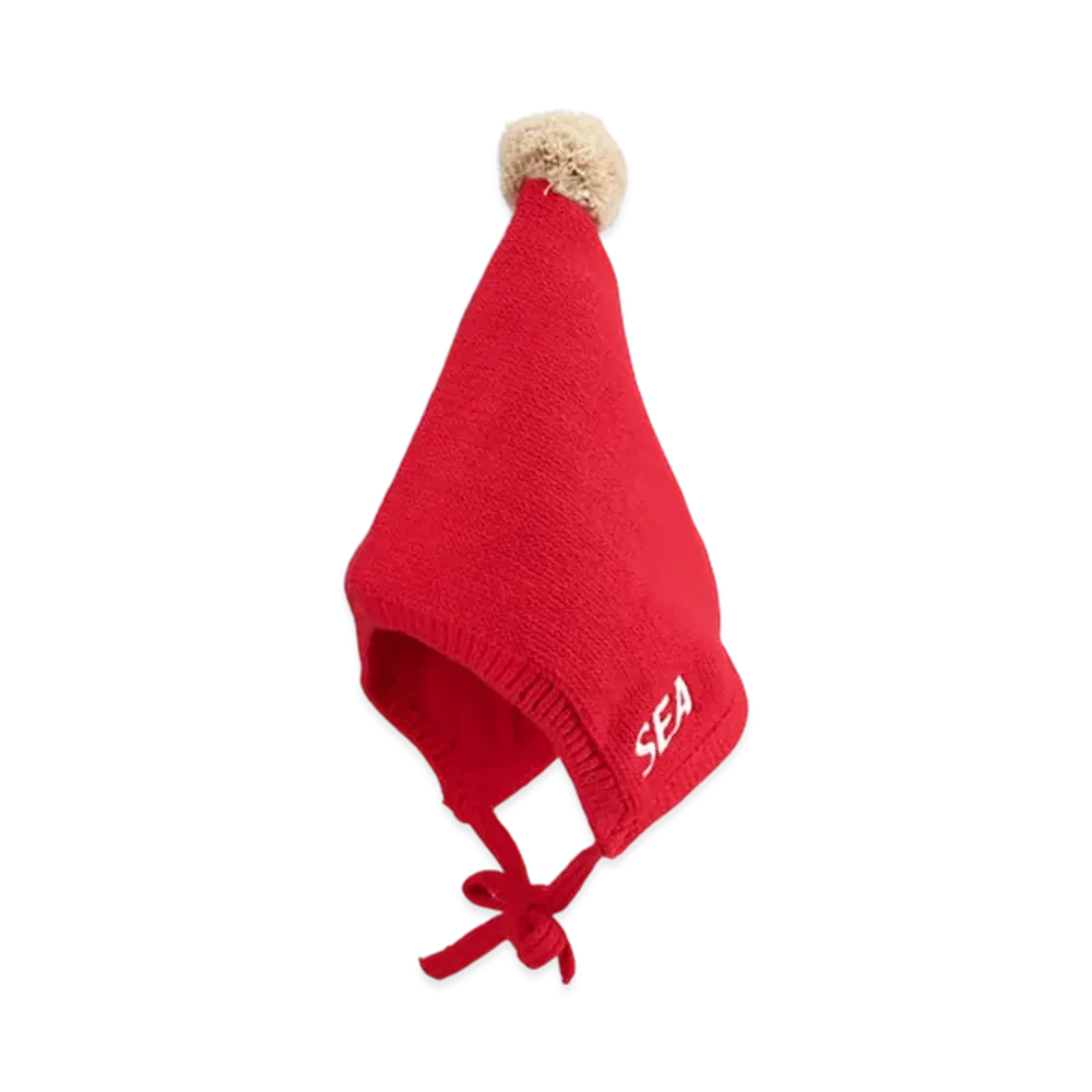 WIND AND SEA Knit Form Bonnet "Red"