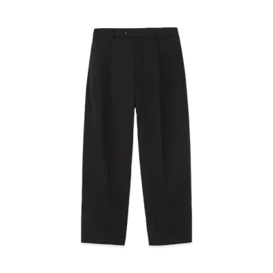 Goldwin Wool Bamboo One Tuck Pants (Unisex) "Black"