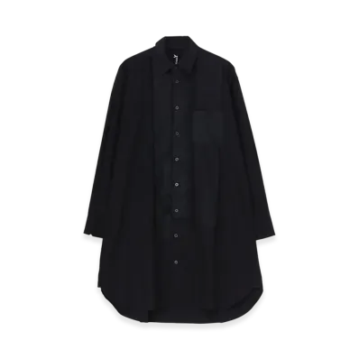Ground Y Switching Material Front Panal Standard Black Shirt "Black"