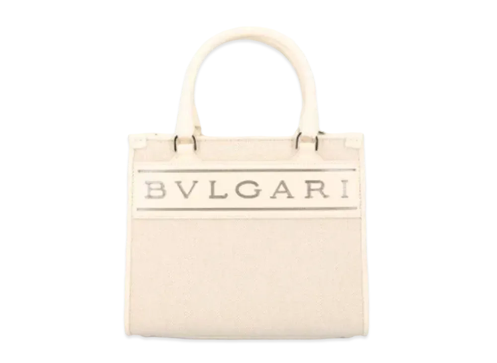 BVLGARI BVLGARI Logo Tote "White"