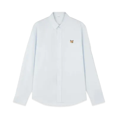 Maison Kitsune Mini Fox Head Classic Bd Shirt "Light Blue"