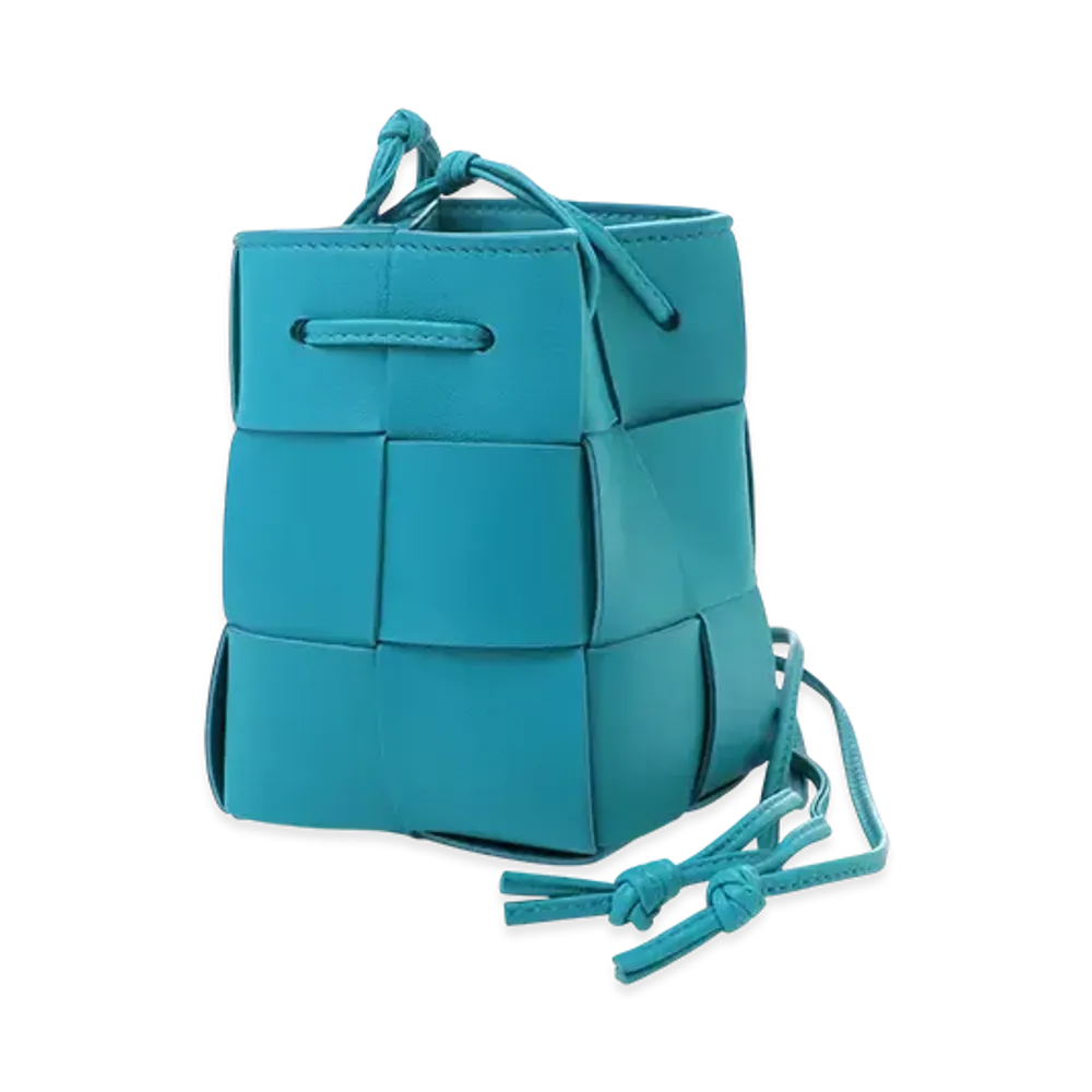 Bottega Veneta Mini Cassette Bucket Bag "Blueprint"