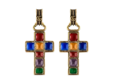 GUCCI Cross Pendant Earring