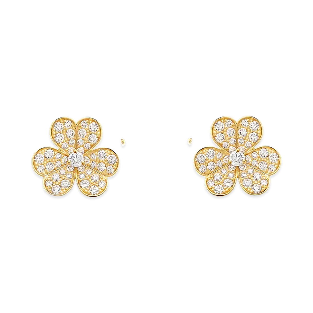 Van Cleef & Arpels Frivole earrings small model "18K Yellow gold/Diamond"