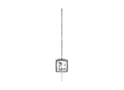 GUCCI Square G Square Silver Earrings