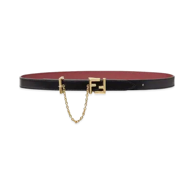 FENDI Women's FF Stud Buckle Reversible Belt "Multicolor"