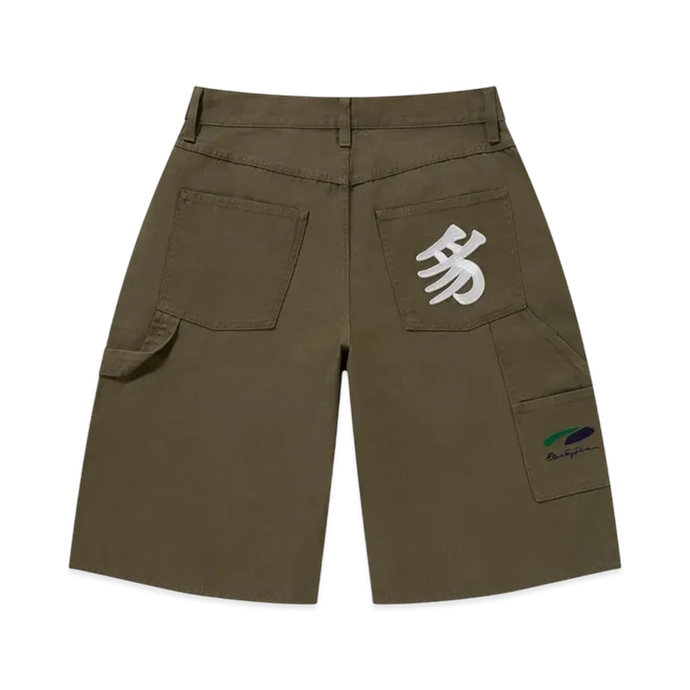 BlackEyePatch x PUMA Kanji Bep Twill Painter Shorts "Olive"