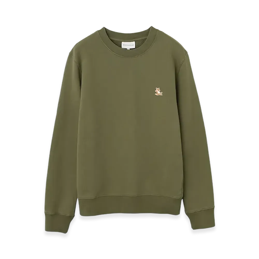 Maison Kitsune Chillax Patch Regular Sweatshirt "Military Green"