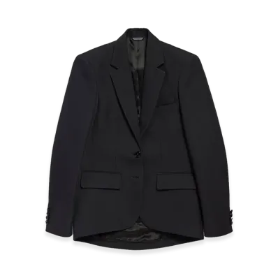 BALENCIAGA Women's Single Breasted Cocoon Jacket "Black"
