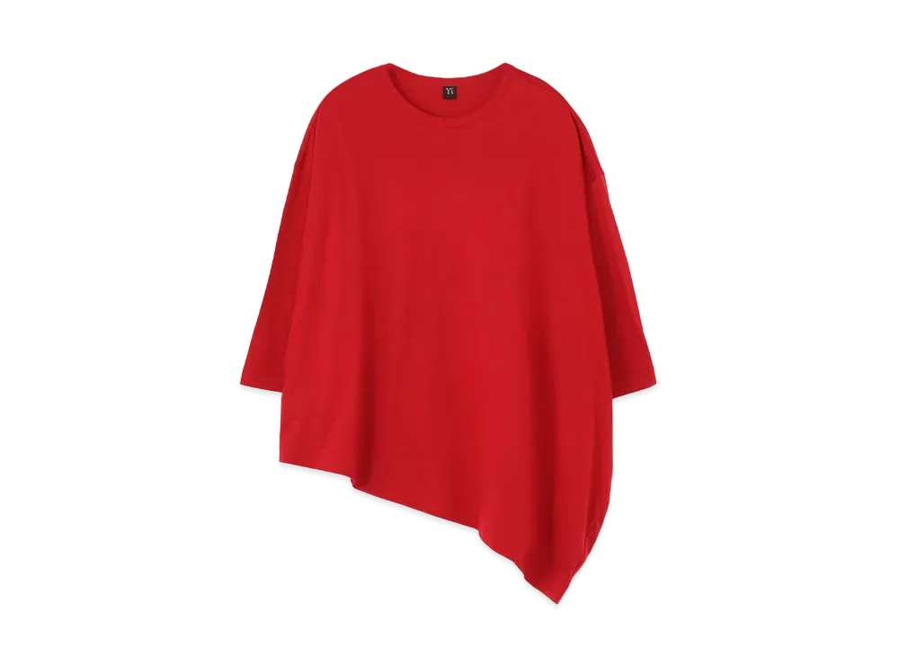 Yohji Yamamoto Y's EMBROIDERY FIRE PRINT SIDE DRAPE T "Red"