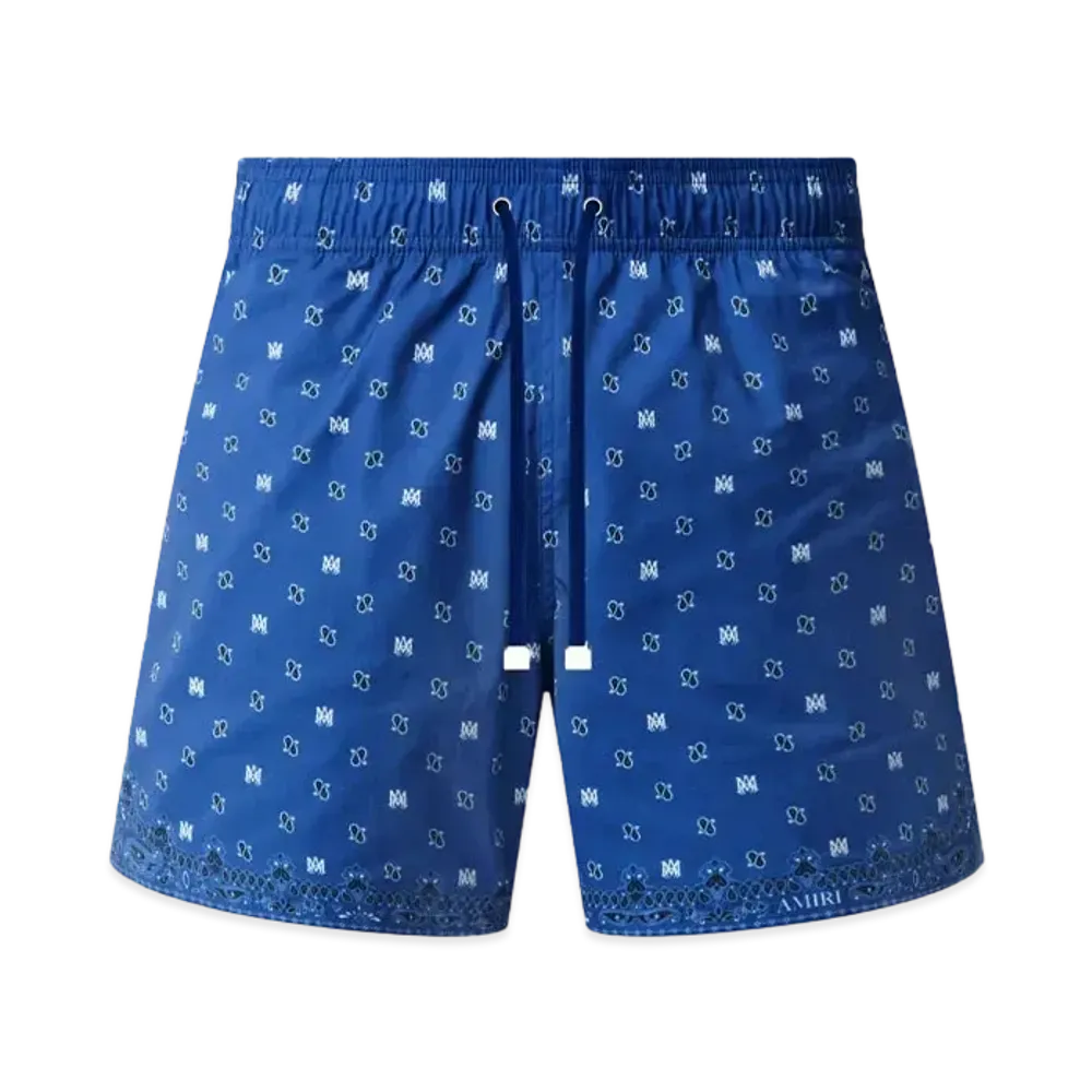 AMIRI MA Paisley Swim Trunk "Blue"