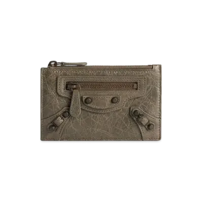 BALENCIAGA Le City Long Coin and Card Holder "Army Green"