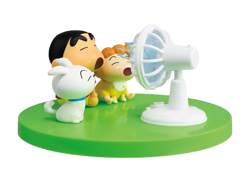 BANDAI "Ichiban Kuji" -Crayon Shin-chan Summer Vacation- A Prize Fan with "Ahhh" Diorama Figure