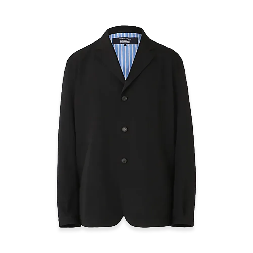 COMME des GARCONS HOMME Wool Gabardine Jacket "Black"