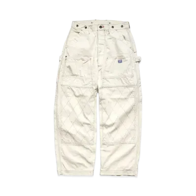 KAPITAL THIN CANVAS WIDE RUMBER PANTS "Quinity"