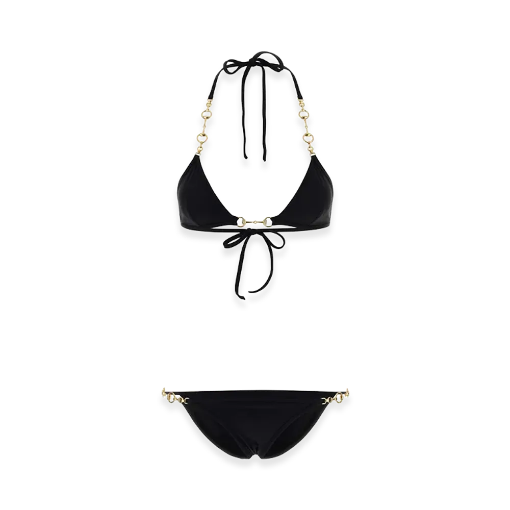GUCCI Women's Stretch Nylon Bikini "Black"