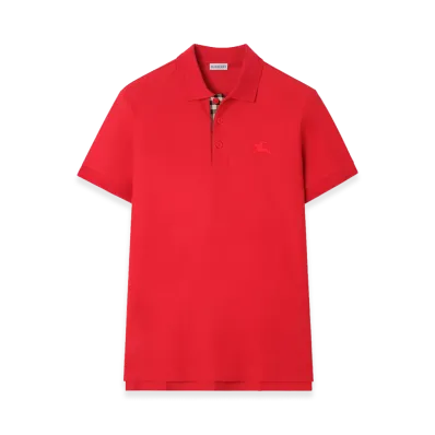 Burberry Cotton Polo Shirt "Currant Red"
